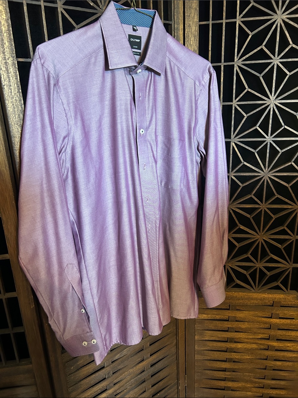 OLYMP LUXOR DEEP LAVENDER DRESS SHIRT 16.5/32